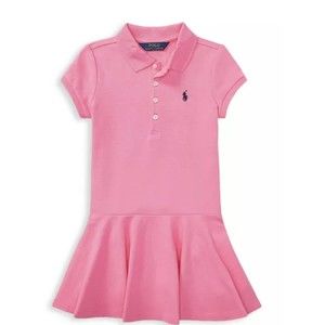 POLO Ralph Lauren Big Girls Polo Dress, XL(16), Baja Pink, NWT